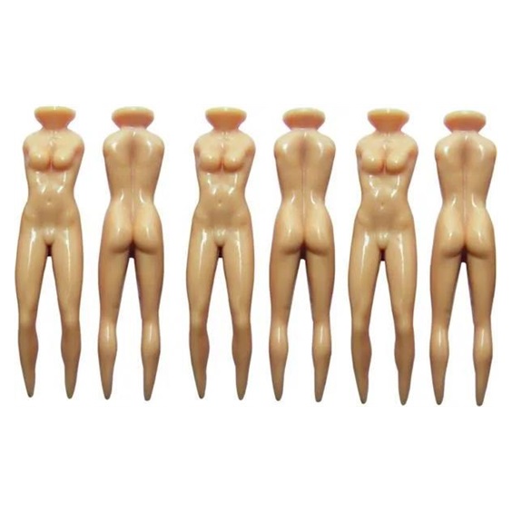 Longridge Strip Teez Plastiktees 76mm, 6Stk.