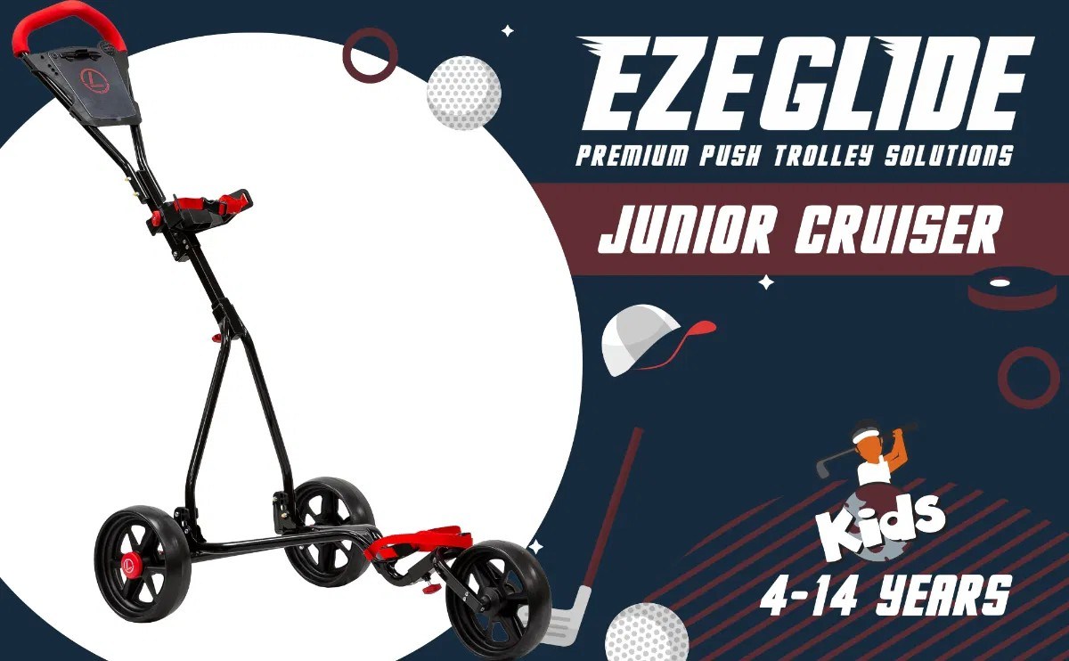 Longridge Ezeglide Junior Manuell Golftrolley, schwarz