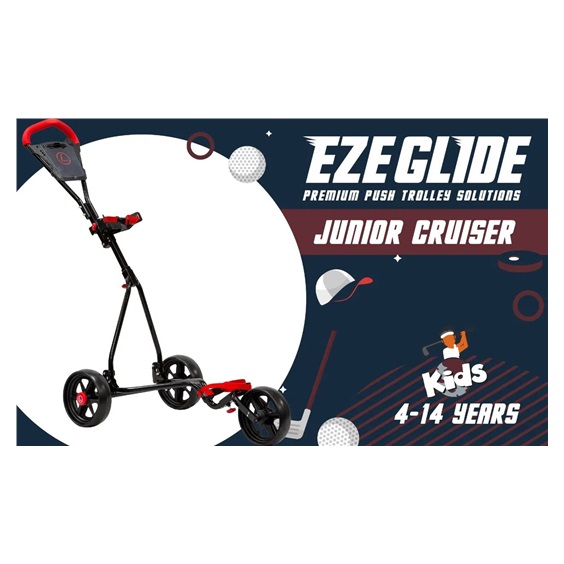 Longridge Ezeglide Junior Manuell Golftrolley, schwarz