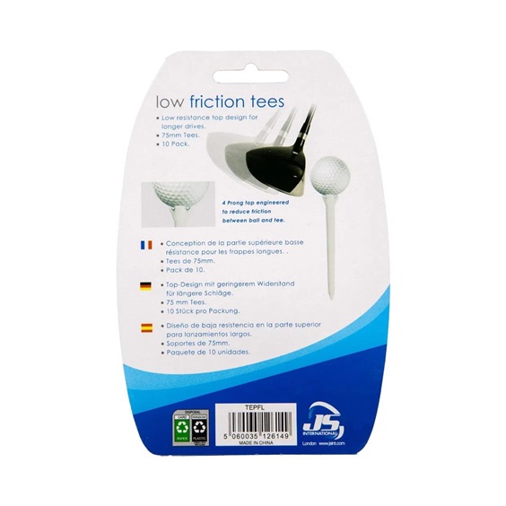 Longridge Extra Long Plastic Tee 75mm, 10Stk.