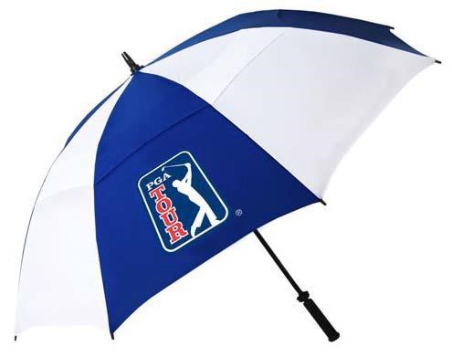 PGA Tour Windproof Double Canopy Regenschirm 62", weiß/blau