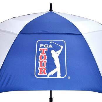 PGA Tour Windproof Double Canopy Regenschirm 62", weiß/blau