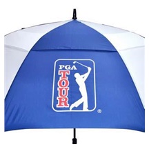 PGA Tour Windproof Double Canopy Regenschirm 62", weiß/blau