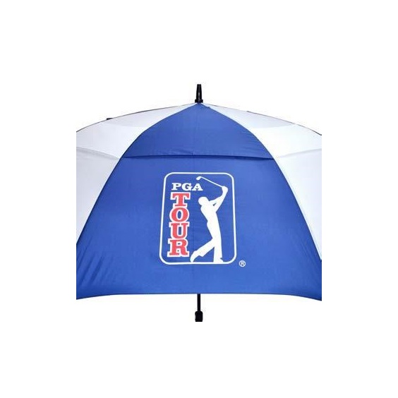 PGA Tour Windproof Double Canopy Regenschirm 62", weiß/blau