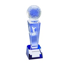 Longridge Crystal Golf Trophy Mit Golfball - 235mm