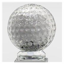 Longridge Crystal Golf Trophy Mit Golfball - 235mm