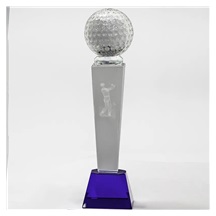 Longridge Crystal Golf Trophy Mit Golfball - 235mm