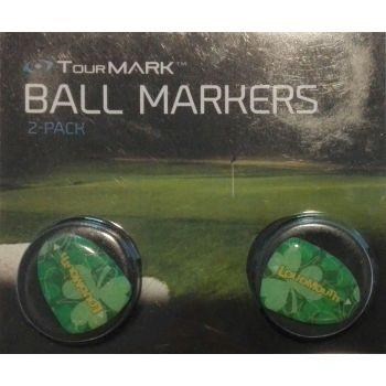 Loudmouth Ball Marker Jumbo Lucky (2pack), schwarz