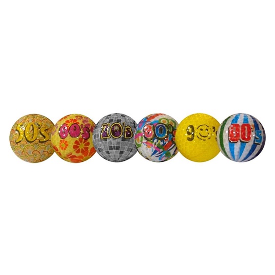 Longridge Decades Golfbälle, Farbenmix, 6Stk.