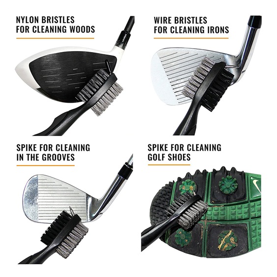 PGA Tour Club Brush and Groove Cleaner, schwarz