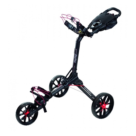 Bag Boy Nitron Auto-Open manueller Trolley, schwarz/rot