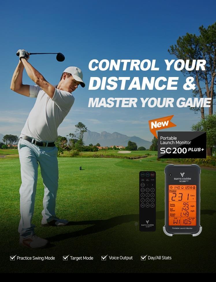 Voice Caddie Swing Caddie Launch Monitor SC200+ schwarz