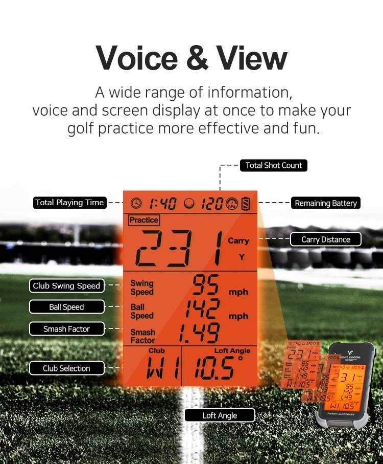 Voice Caddie Swing Caddie Launch Monitor SC200+ schwarz