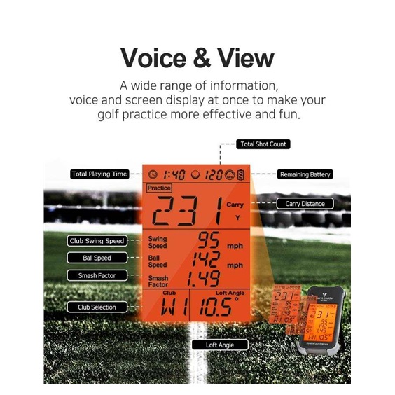 Voice Caddie Swing Caddie Launch Monitor SC200+ schwarz