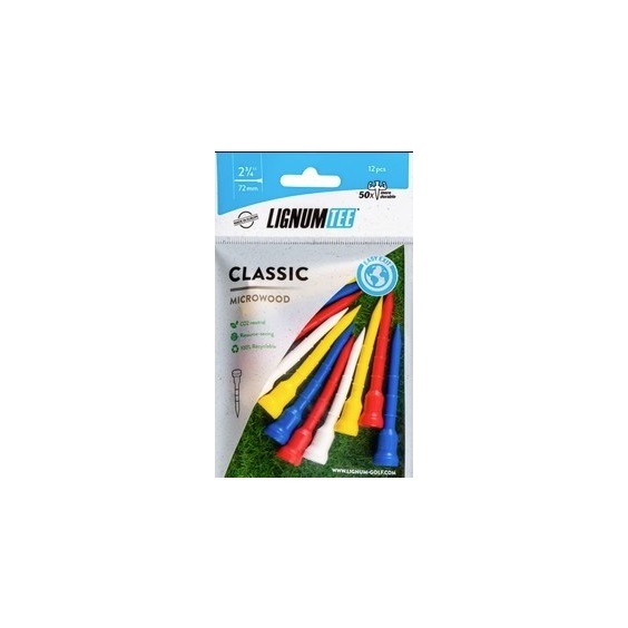 Lignum Tee Plastiktees 72mm, 12Stk., farbe mischen