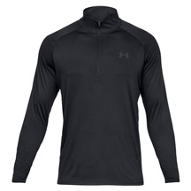Under Armour Tech 2.0 1/2 Zip Herren Poloshirt, schwarz/grau