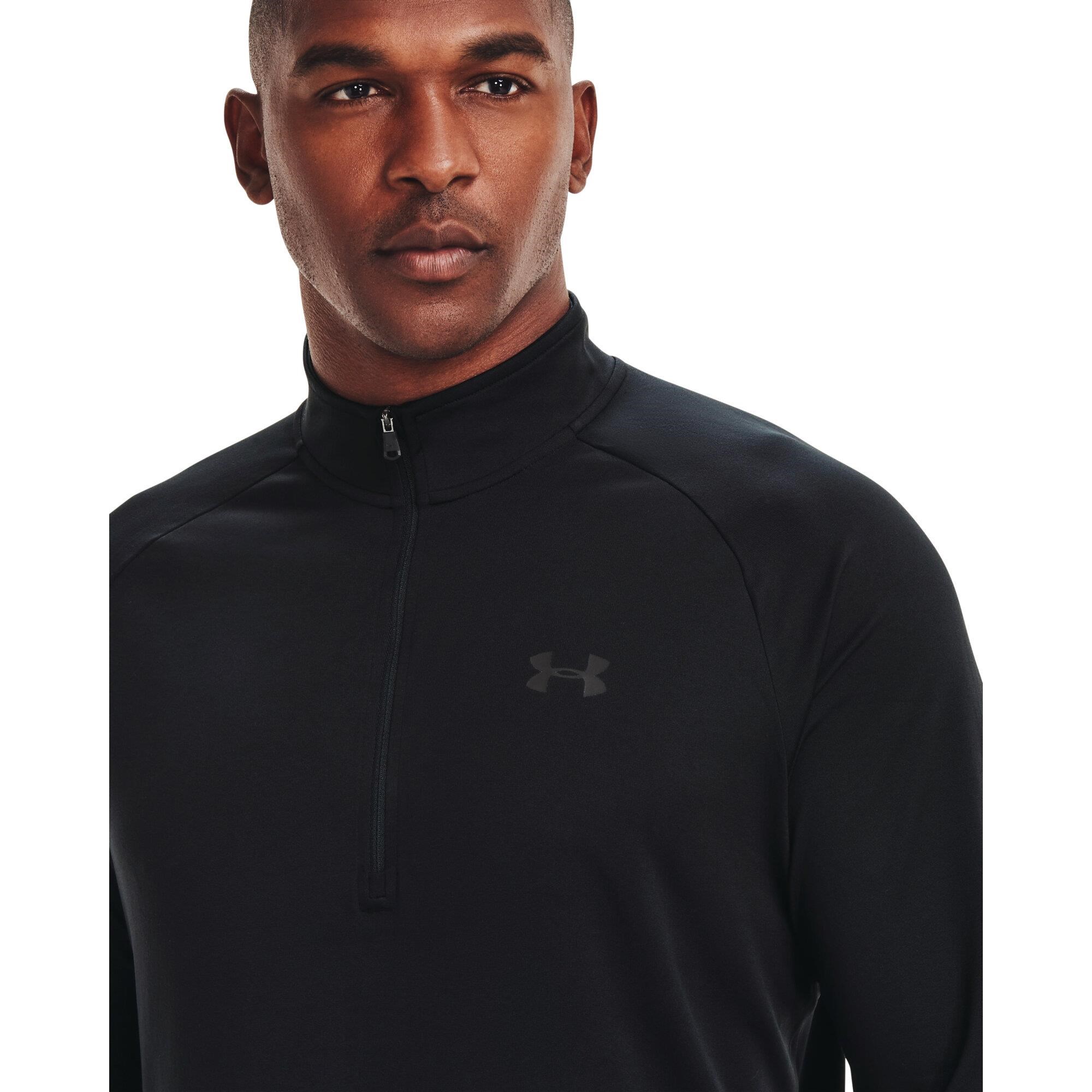 Under Armour Tech 2.0 1/2 Zip Herren Poloshirt, schwarz/grau