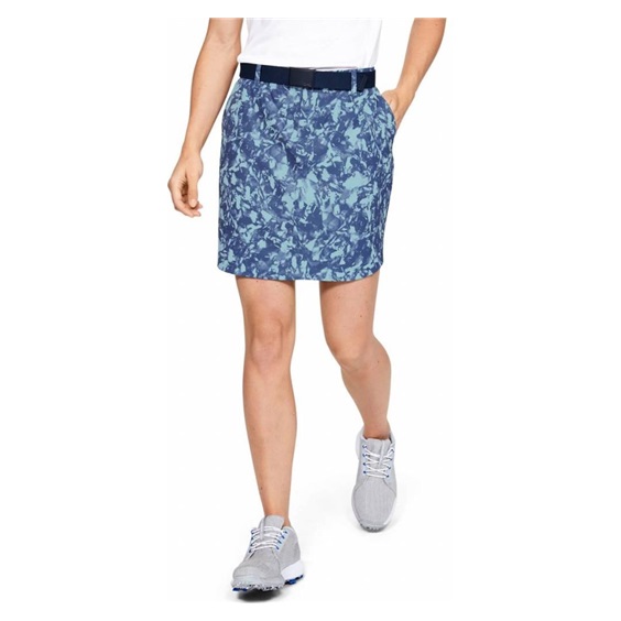 Under Armour Links Woven Printed Skort Damen Golfrock, blau