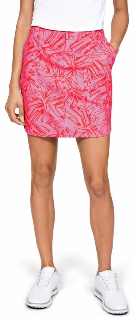 Under Armour Links Woven Printed Skort Damen Golfrock, rosa