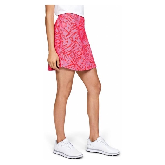 Under Armour Links Woven Printed Skort Damen Golfrock, rosa
