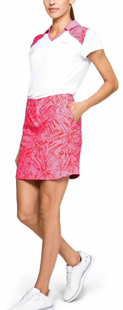 Under Armour Links Woven Printed Skort Damen Golfrock, rosa