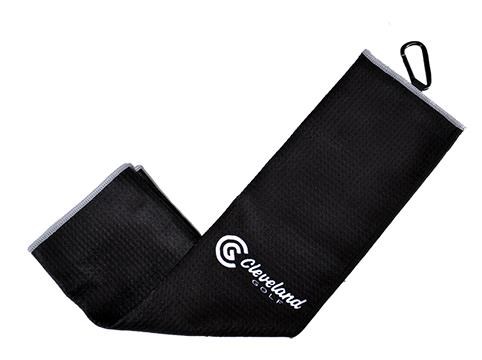 Cleveland Trifold Micro Fiber Golf Handtuch, schwarz