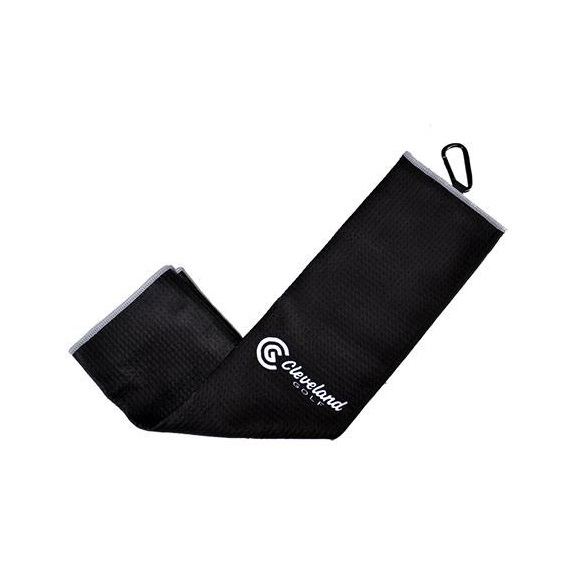 Cleveland Trifold Micro Fiber Golf Handtuch, schwarz