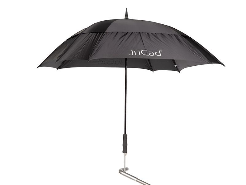 JuCad Teleskop-Golfschirm 68" Windproof mit Schirmstift, schwarz