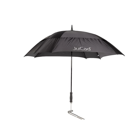 JuCad Teleskop-Golfschirm 68" Windproof mit Schirmstift, schwarz