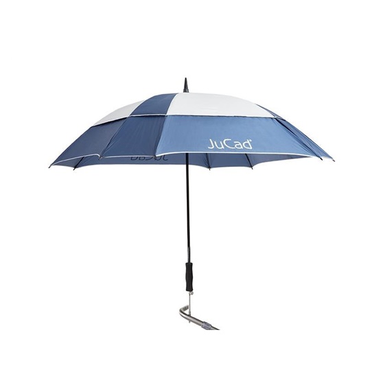 JuCad Teleskop-Golfschirm 68" Windproof mit Schirmstift, blau/silber