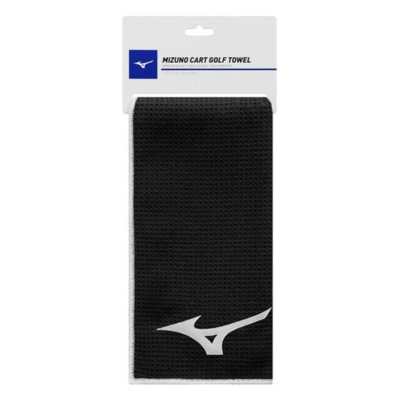 Mizuno Micro Fibre Golfhandtuch, schwarz