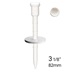 Lignum Tee Plastiktees 82mm, 10Stk., weiss + Disc