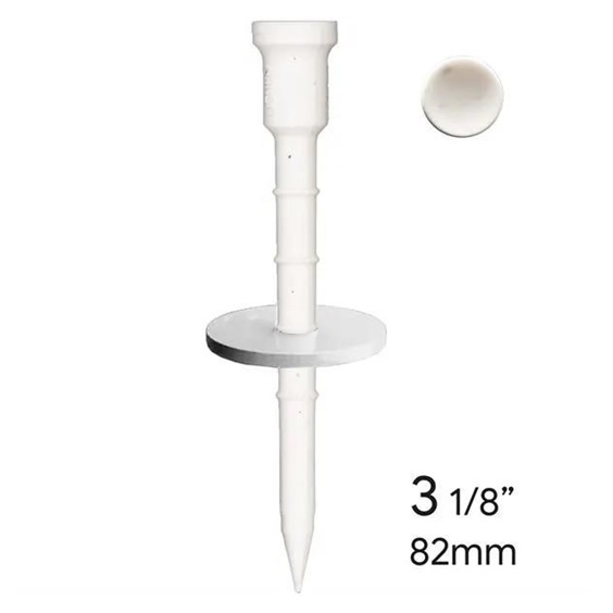 Lignum Tee Plastiktees 82mm, 10Stk., weiss + Disc
