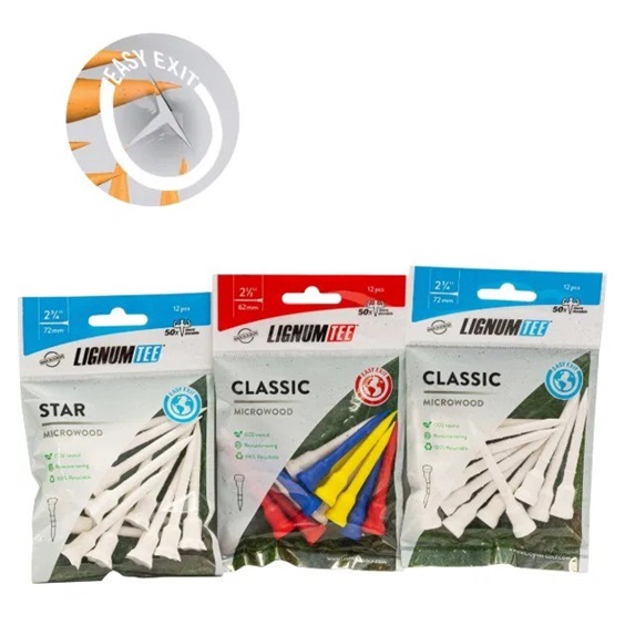 Lignum Tee Plastiktees 82mm, 10Stk., weiss + Disc