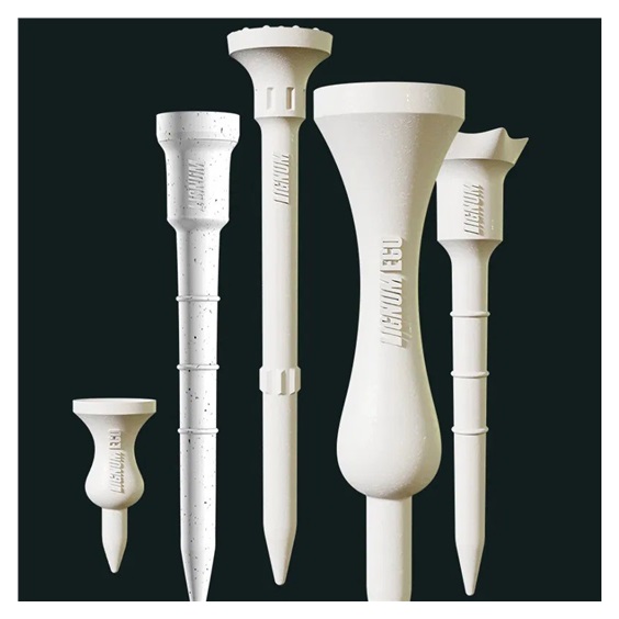 Lignum Tee Plastiktees 82mm, 10Stk., weiss + Disc