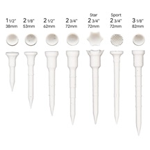 Lignum Tee Ecoline Plastiktees 38mm, 16Stk., weiss
