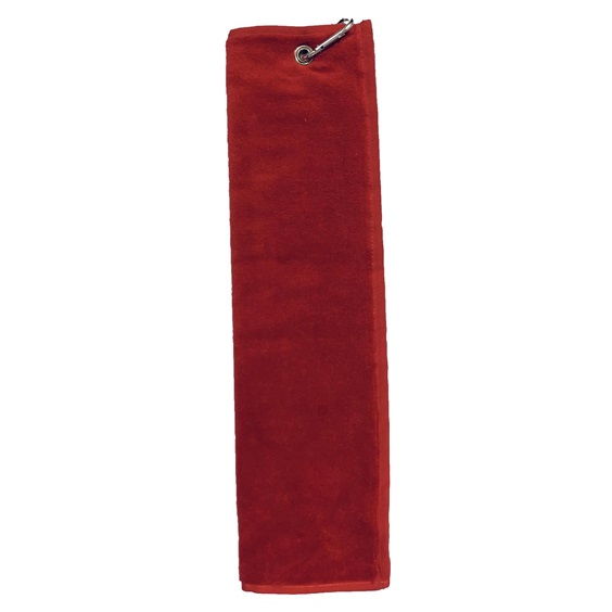 OEM Tri Fold Golf Handtuch, rot