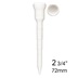 Lignum Tee Plastiktees 72mm, 12Stk., weiss