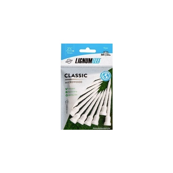 Lignum Tee Plastiktees 72mm, 12Stk., weiss