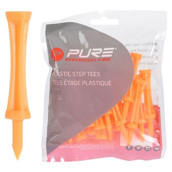 Pure2Improve Step Step Golftees 69mm, orange, 20Stk.