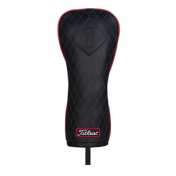 Titleist Jet Black Leather Driver Headcover, schwarz