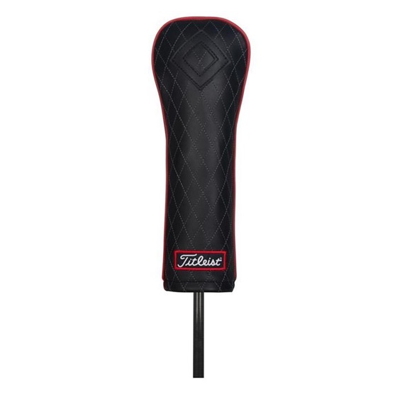 Titleist Jet Black Leather Fairwayholz Headcover, schwarz