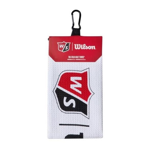 Wilson Tri Fold Golf Handtuch, weiss