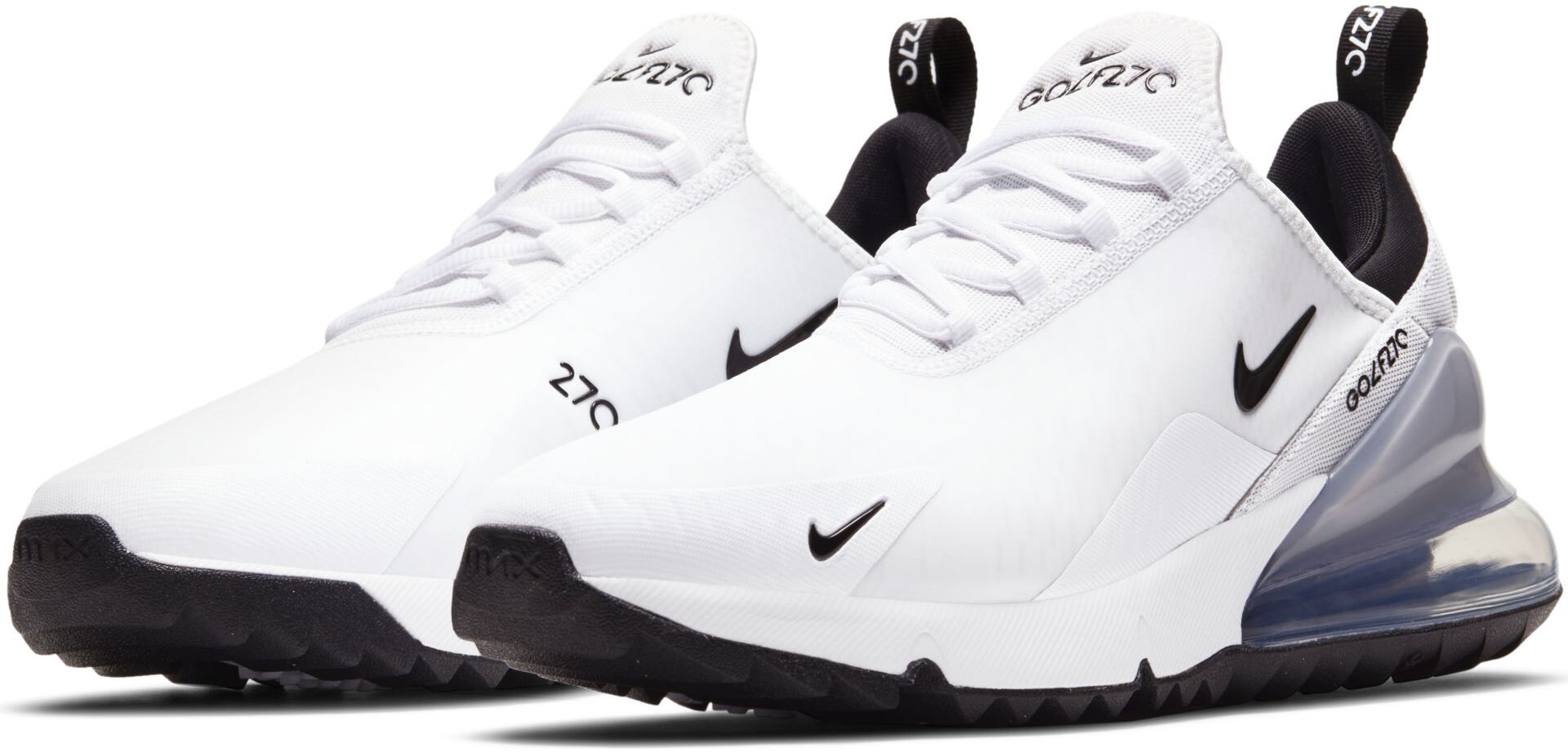 Nike Air Max 270 G Unisex Golfschuhe, weiss/schwarz