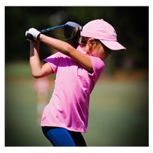 U.S. Kids Golf USKTech Lisle Mädchen Poloshirt, rosa