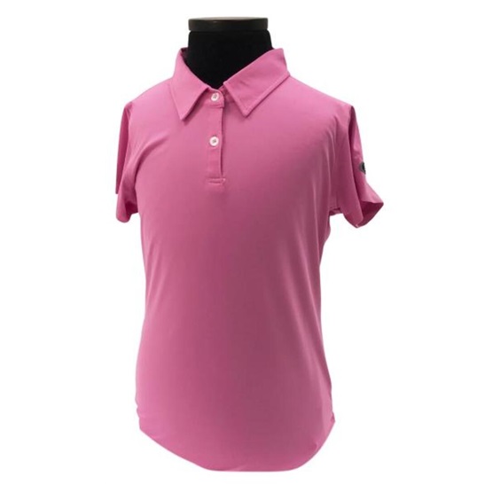 U.S. Kids Golf USKTech Lisle Mädchen Poloshirt, rosa