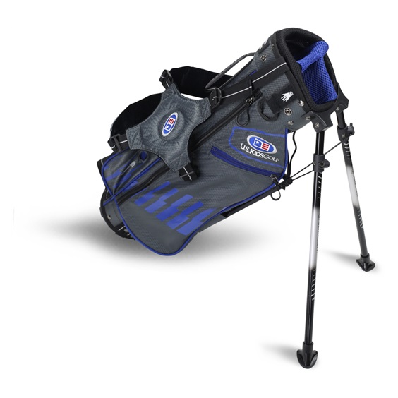 2022 U.S. Kids Golf UL45 (114 cm) WT25-s Junior Standbag, grau/blau