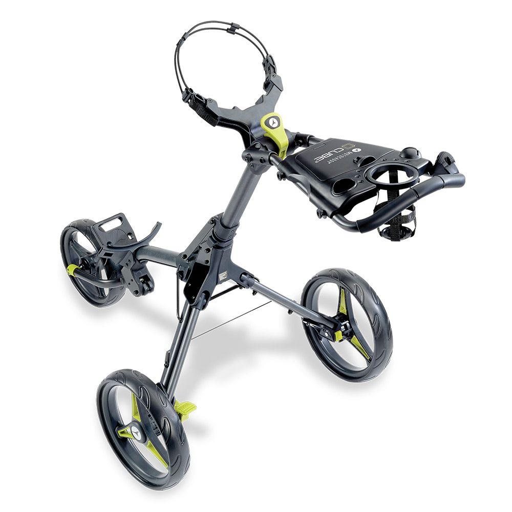 Motocaddy CUBE manueller Trolley, Graphit/Lime