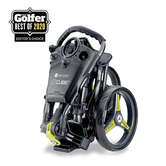 Motocaddy CUBE manueller Trolley, Graphit/Lime