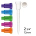 Lignum Tee Plastiktees 72mm, 12Stk., neon mix